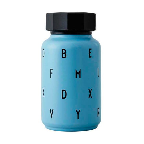Niebieska dziecięca butelka termiczna Design Letters Kids, 330 ml
