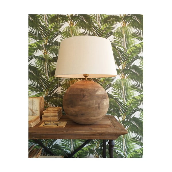 Lampa stołowa z drewna mango Orchidea Milano, wys. 63 cm