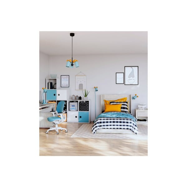 Jasnoniebieska lampa stojąca z metalowym kloszem (wysokość 133,5 cm) Mouse – GTV-image-1