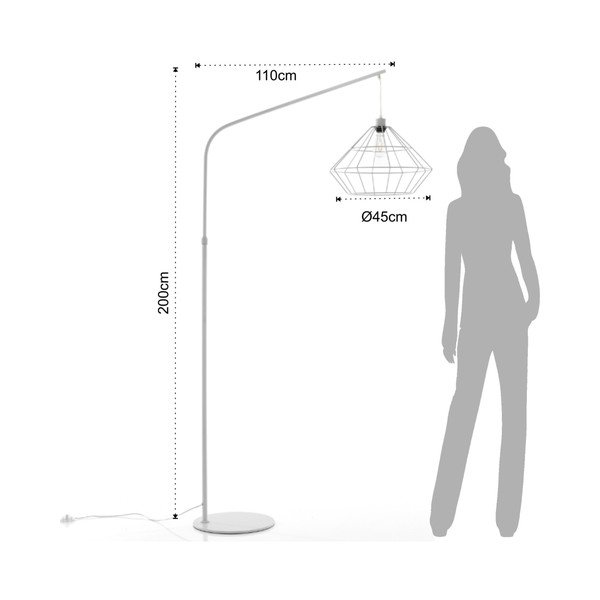 Lampa stojąca w srebrnej barwie Tomasucci Diamond-image-2