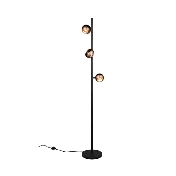 Lampa stojąca LED w czarno-brązowym kolorze (wysokość 150 cm) Orbit – Trio Select-image-3