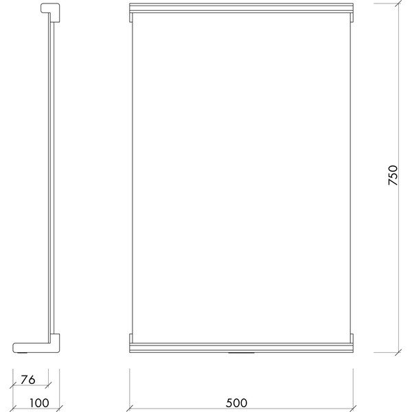 Lustro z półką z drewnianą ramą ścienne 50x75 cm Lun – noo.ma-image-4