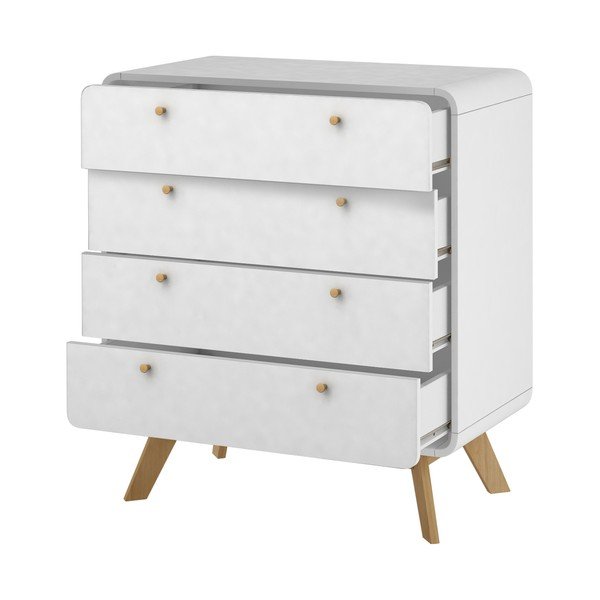 Biała wysoka komoda 80x88 cm Caitlin – Støraa-image-3