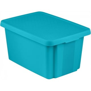 Niebieski pojemnik do przechowywania z pokrywą Curver Essentials, 26 l