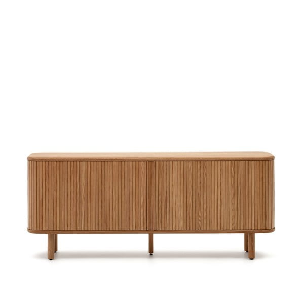 Komoda w dekorze jesionu z drzwiami przesuwnymi w naturalnym kolorze 180x75,5x40 cm Mailen – Kave Home