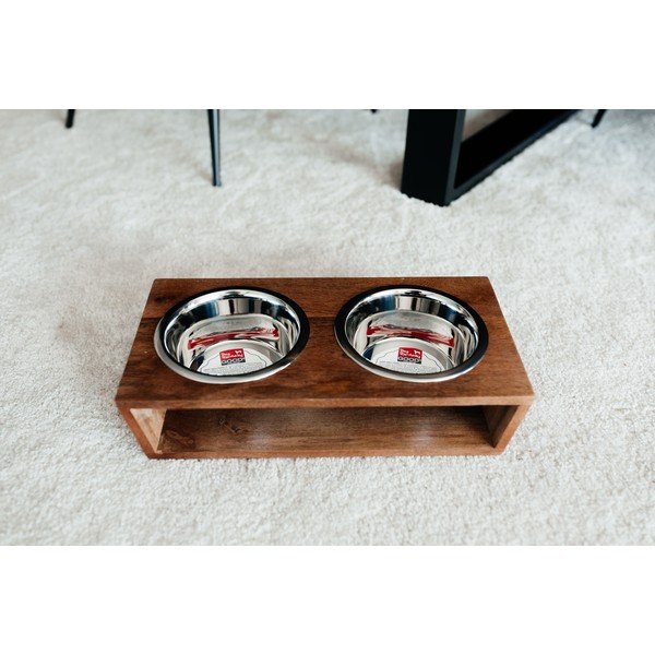 Drewniany zestaw misek ze stojakiem dla psów Dog Fantasy – Plaček Pet Products-image-3