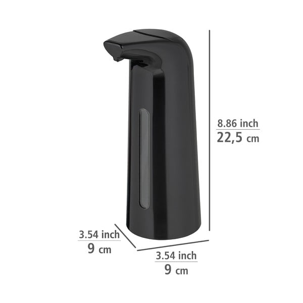 Czarny automatyczny plastikowy dozownik mydła 0,4 l Larino – Wenko-image-3