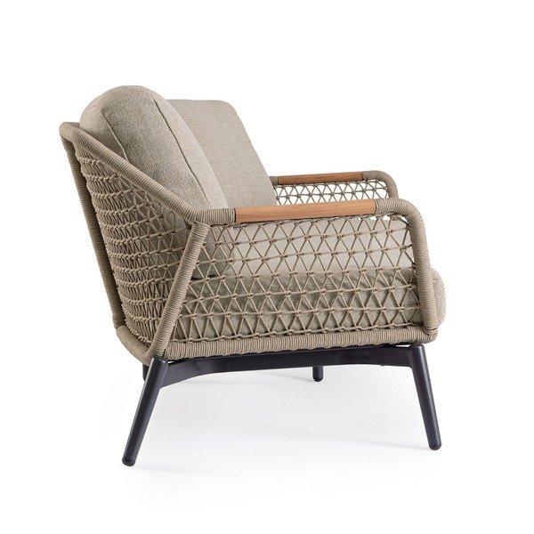 Jasnobrązowa sofa ogrodowa z litego drewna akacjowego Eulero – Bizzotto-image-3