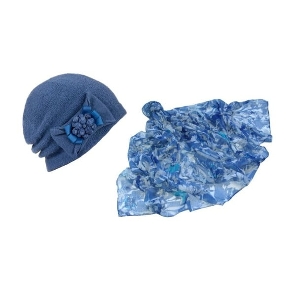 Niebieska czapka i chusta Lavaii Francesca