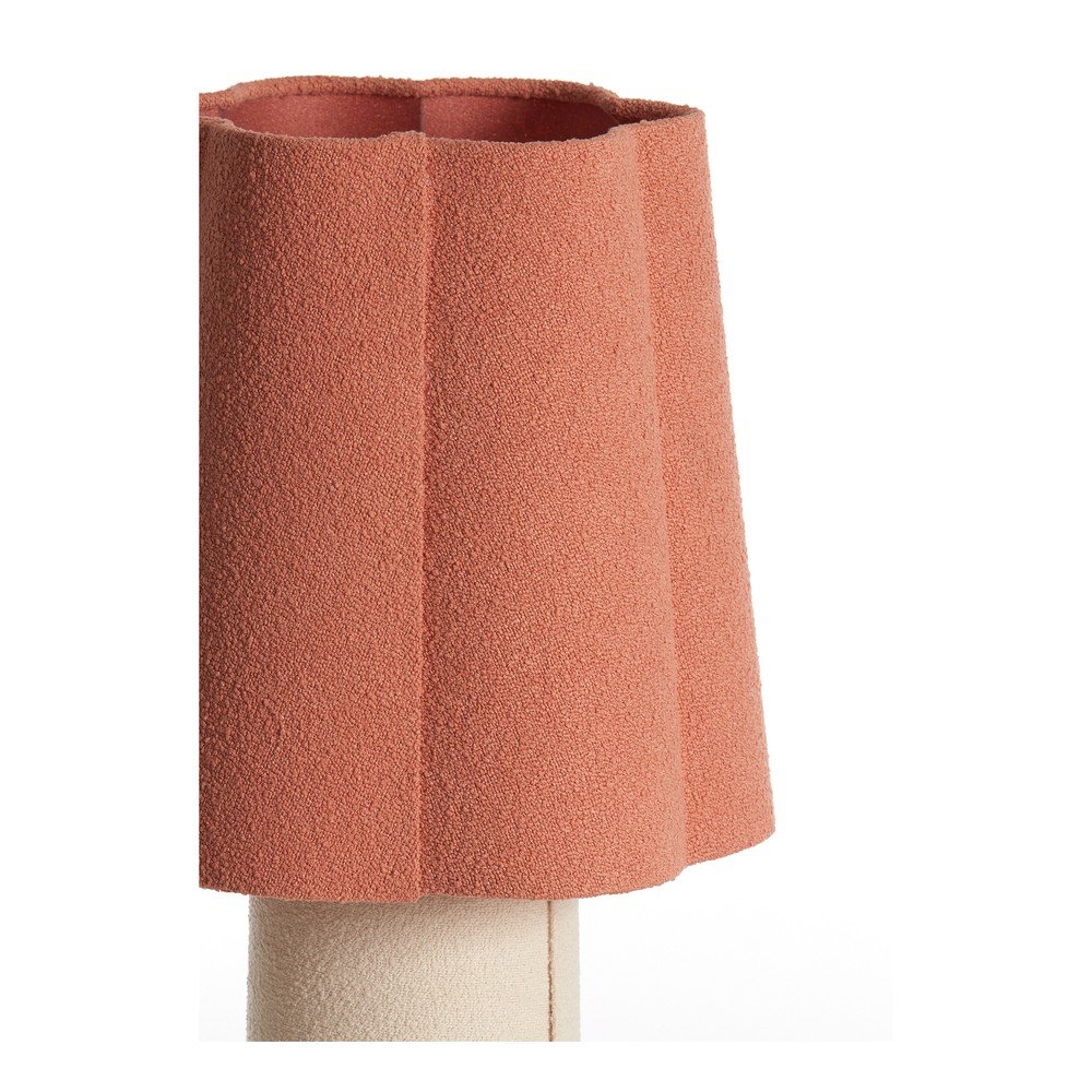 Łososiowa/kremowa lampa stołowa z tekstylnym kloszem (wysokość 50 cm) Musaby – Light & Living (zdjęcie 2)