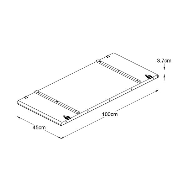 Dodatkowy blat do stołu w dekorze dębu 45x100 cm Carno – Unique Furniture-image-1