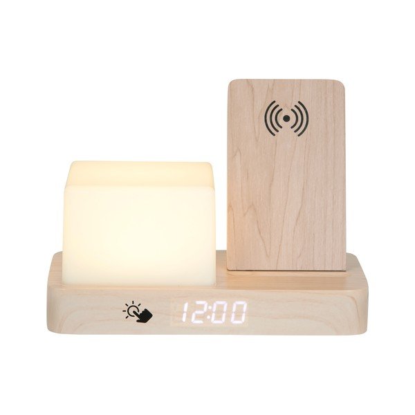 Budzik cyfrowy/stołowy  z ładowarką bezprzewodową Retro LED Night Light – Karlsson