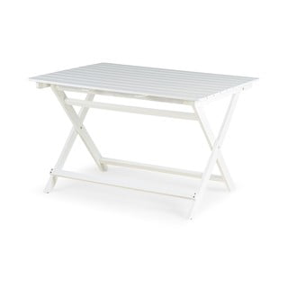 Biały stół ogrodowy z drewna akacji Bonami Essentials Natur, 114x88 cm