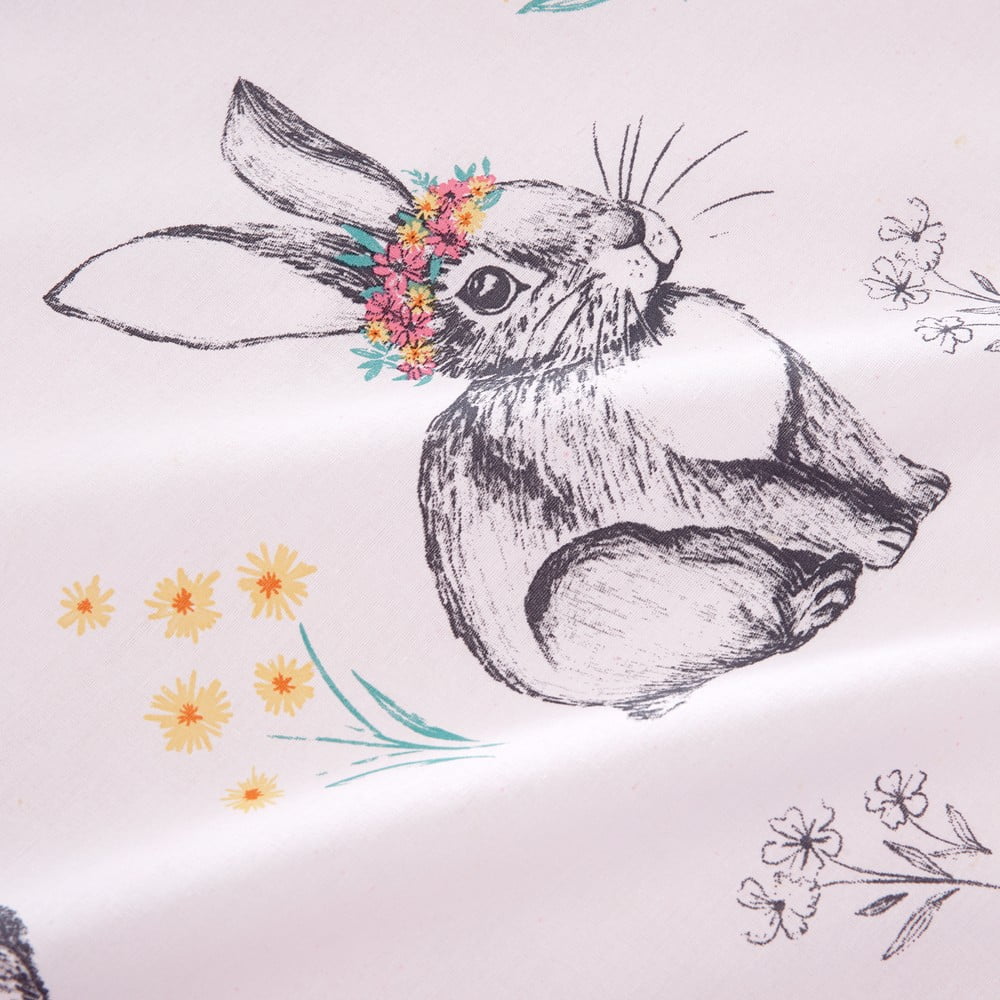 Różowa pościel dziecięca dwuosobowa 200x200 cm Bunny Tails Ditsy Flowers – Catherine Lansfield (zdjęcie 6)