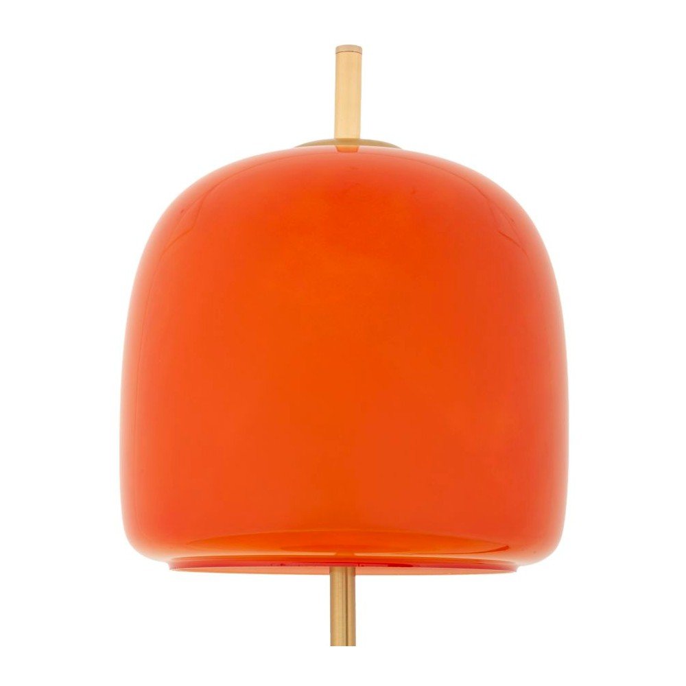 Pomarańczowa/w kolorze złota metalowa lampa stołowa ze szklanym kloszem (wysokość 53 cm) Oldy – Mauro Ferretti (zdjęcie 3)