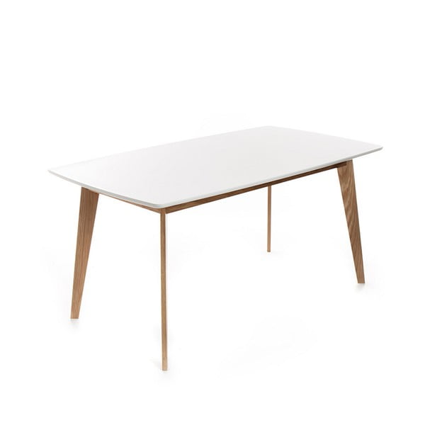 Stół z białym blatem 90x160 cm Kyra – Tomasucci
