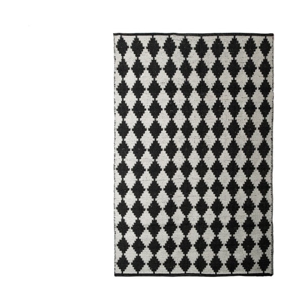 Czarno-biały dywan TJ Serra Diamond, 100x120 cm
