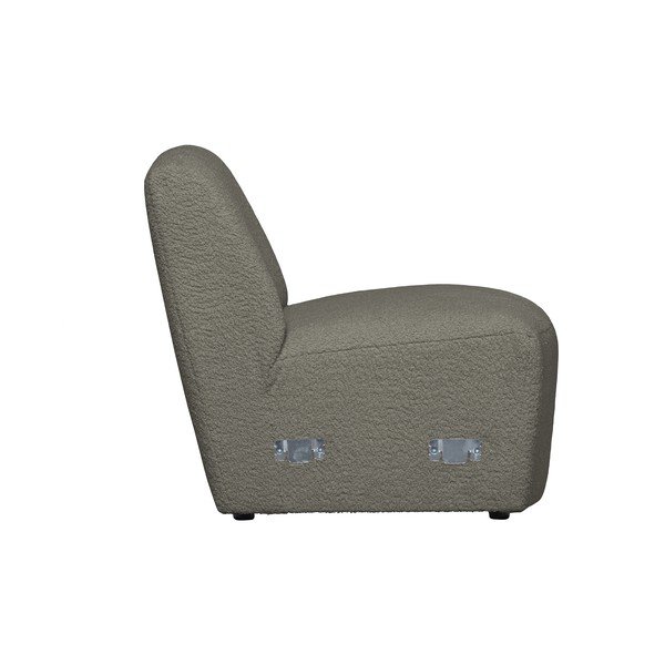 Moduł sofy z materiału bouclé (moduł środkowy) w kolorze khaki Coco  – WOOOD-image-3