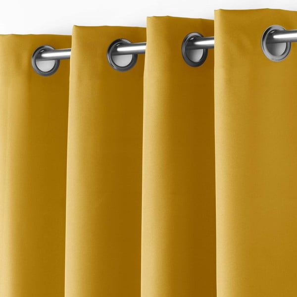 Żółta zasłona 140x180 cm Essentiel – douceur d'intérieur-image-1