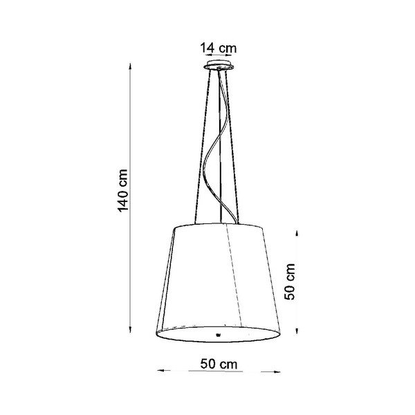 Czarna lampa wisząca ze szklanym kloszem ø 50 cm Tresco – Sollux-image-4