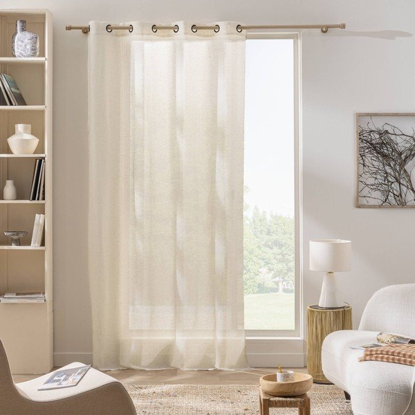 Kremowa zasłona 140x280 cm Sanya – douceur d'intérieur-image-1