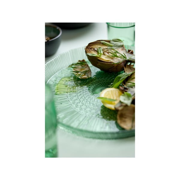 Zielony szklany półmisek ø 30 cm Kusintha – Bitz-image-3