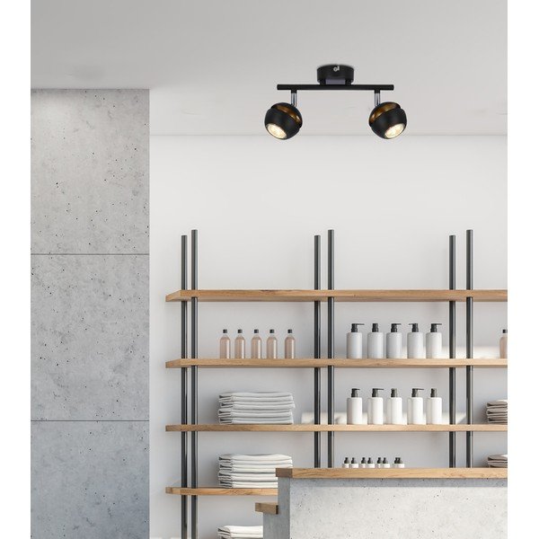 Lampa sufitowa w czarno-złotym kolorze z metalowym kloszem 8x32 cm Boni – Candellux Lighting-image-1