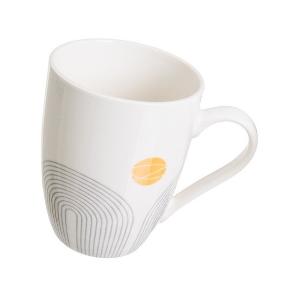 Białe kamionkowe kubki zestaw 4 szt. 350 ml Sunset – Casa Selección-image-2