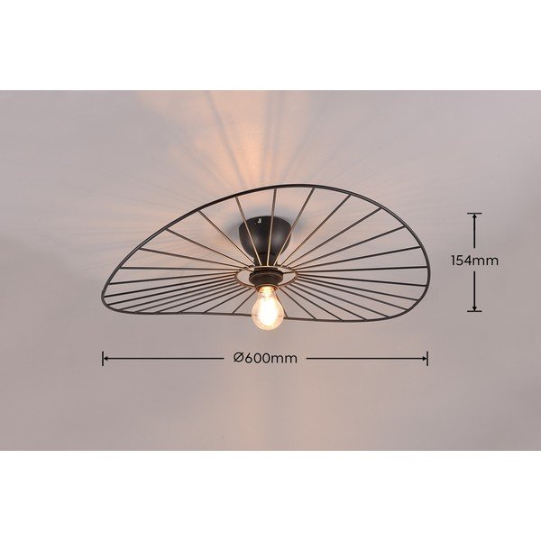 Lampa sufitowa w kolorze matowej czerni ø 60 cm Chapeau – Reality-image-4