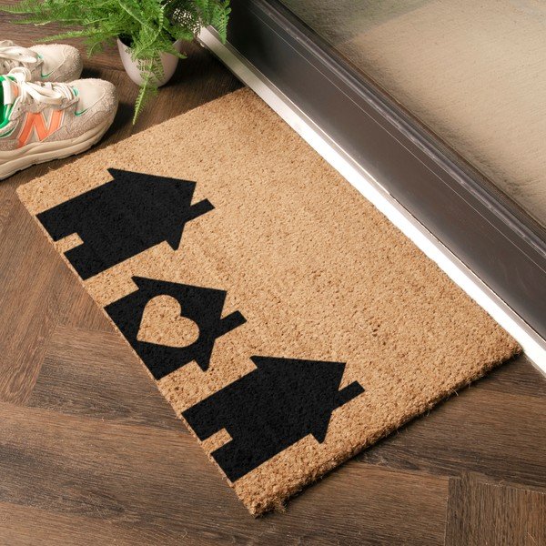 Wycieraczka z włókna kokosowego 40x60 cm Home Is Where the Heart Is – Artsy Doormats-image-1