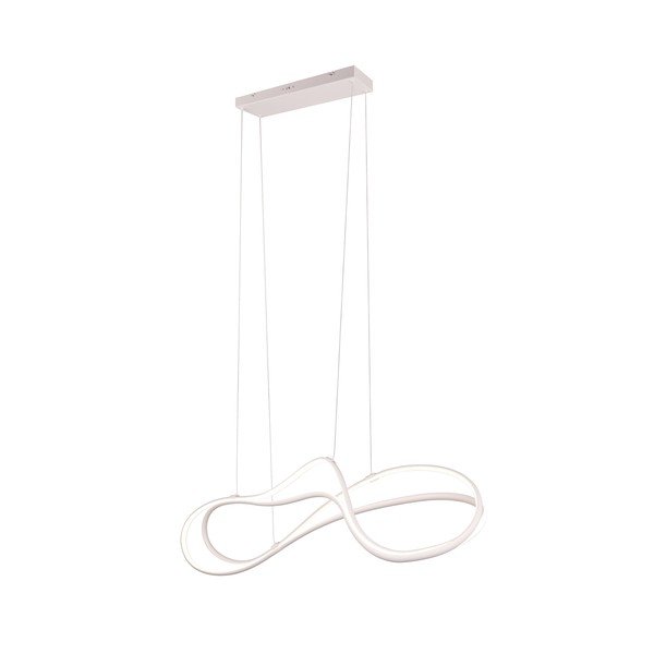 Biała lampa wisząca LED z metalowym kloszem Nala – Trio Select-image-4