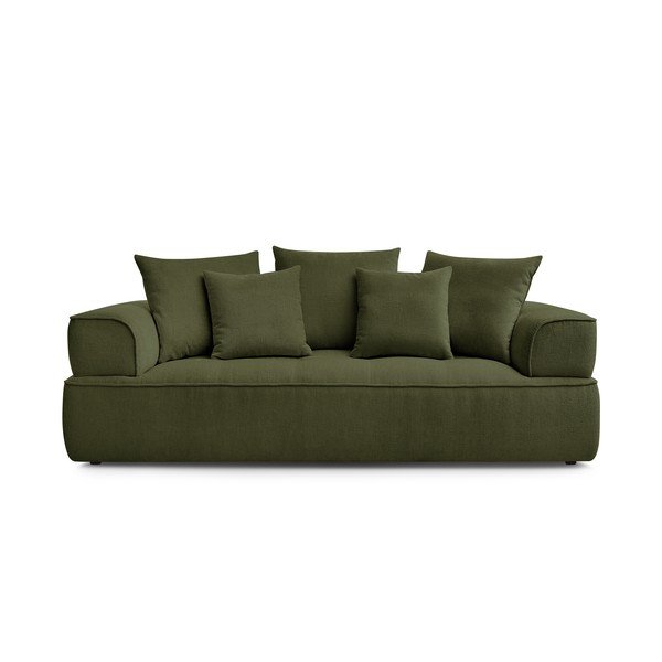 Zielona sofa z tkaniny szenilowej 237 cm Whesley – Bobochic Paris