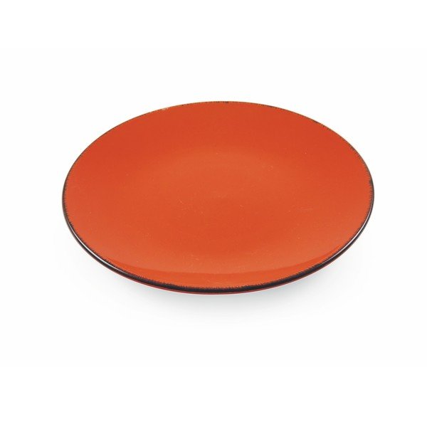 Komplet 6 pomarańczowych kamionkowych talerzy Villa d´Este Baita, ø 18,5 cm