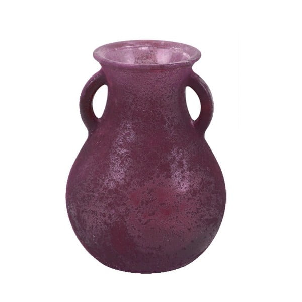 Fioletowy wazon ze szkła z recyklingu Ego Dekor Cantaro, wys. 16 cm