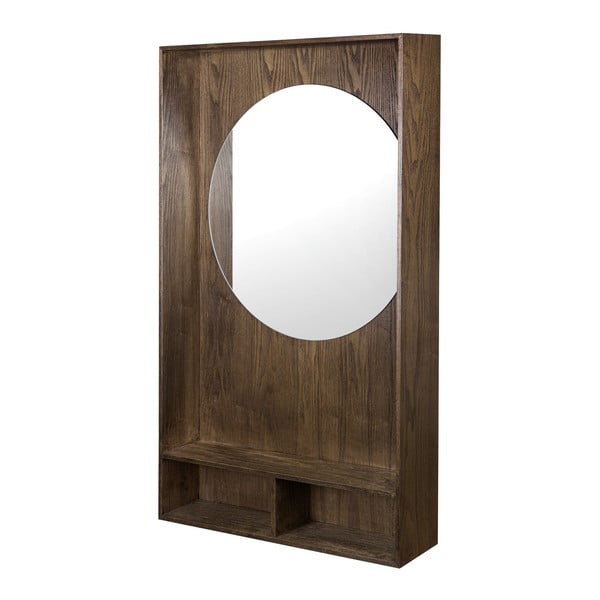 Brązowy panel z wieszakami do przedpokoju z litego drewna dębowego 60x100x11,5 cm Show Me – Mette Ditmer Denmark