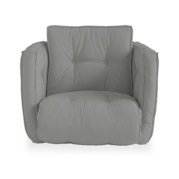 Rozkładany fotel z szarym obiciem Karup Design Dice Grey