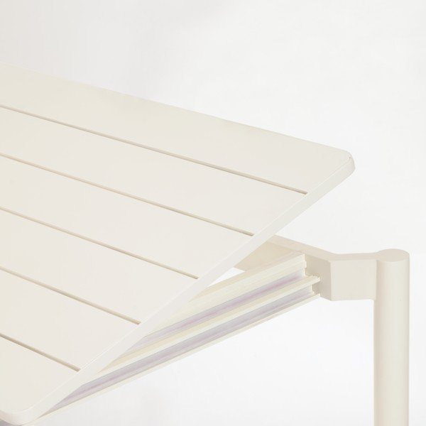 Biały aluminiowy stół ogrodowy Kave Home Zaltana, 140x90 cm-image-4