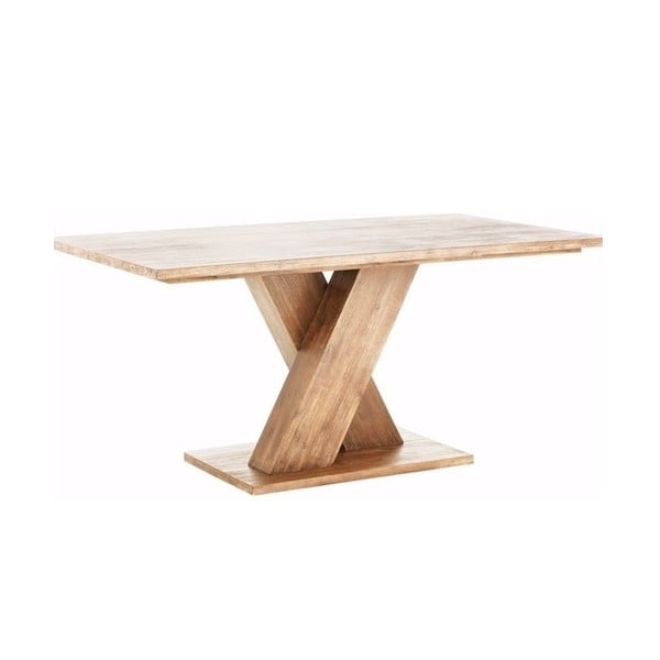Brązowy stół z litego drewna akacjowego Støraa Khan, 90x160 cm