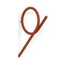 Ścienny stalowy haczyk w kolorze terakoty Tuba M – Spinder Design