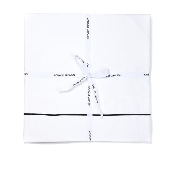 Biała poszwa na kołdrę z satyny bawełnianej Casa Di Bassi Basic, 240x240 cm