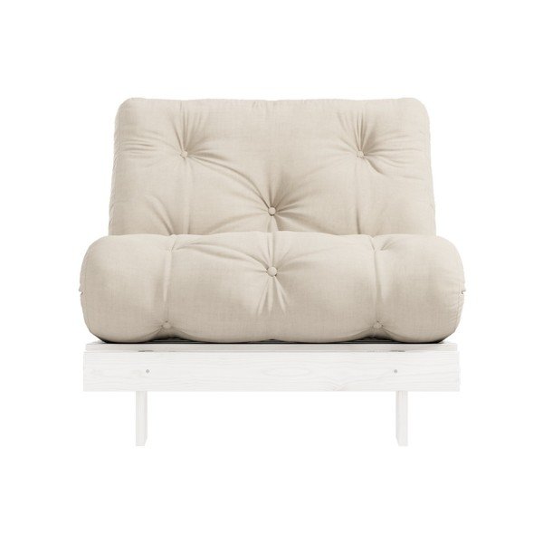 Fotel rozkładany Karup Design Roots White/Beige-image-1