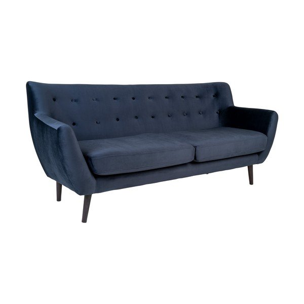 Ciemnoniebieska aksamitna sofa House Nordic Monte-image-1