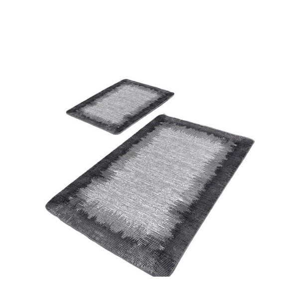 Czarno-szare dywaniki łazienkowe zestaw 2 szt. 60x100 cm – Mila Home