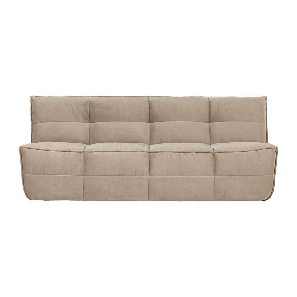 Beżowa aksamitna sofa 204 cm Cluster – vtwonen