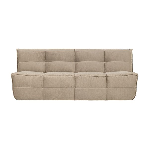 Beżowa aksamitna sofa 204 cm Cluster – vtwonen