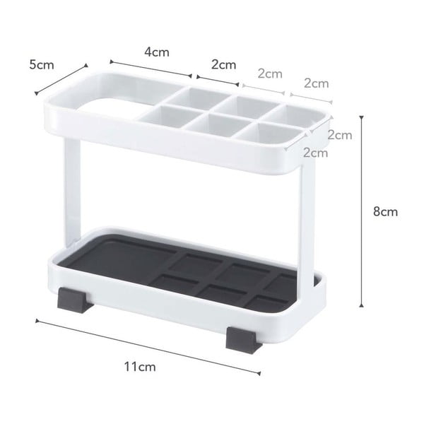 Biały stojak na szczoteczki i pastę do zębów YAMAZAKI Tower-image-2