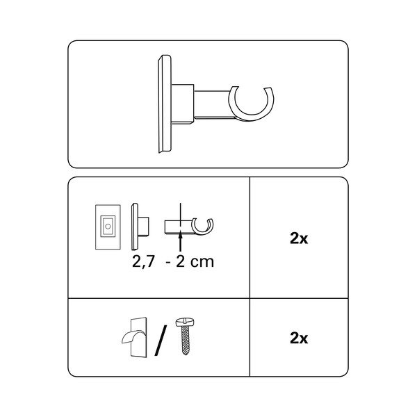 Nośnik do karniszy zestaw 2 szt. California – SP TREND-image-1