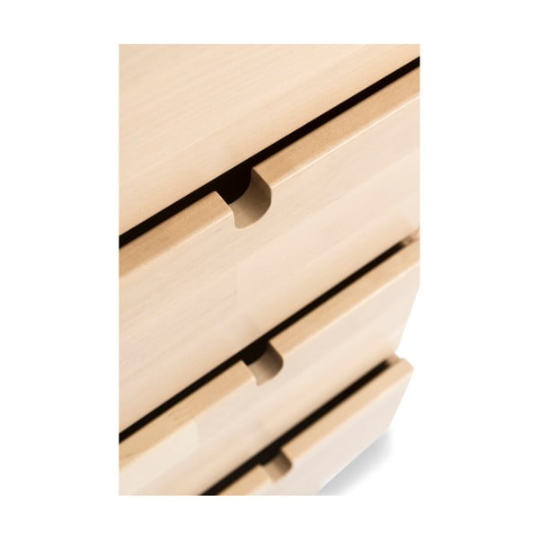 Komoda wykonana ręcznie z litej brzozy Kiteen Notte, 75x120 cm-image-1