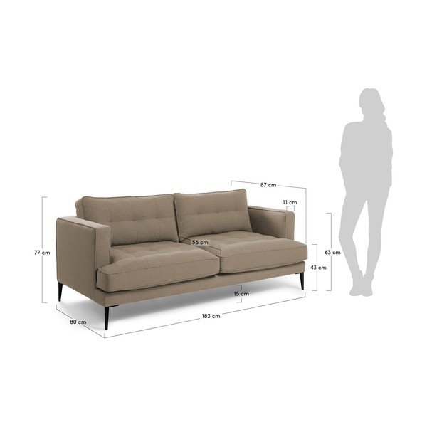 Jasnobrązowa sofa Kave Home Vinny-image-4