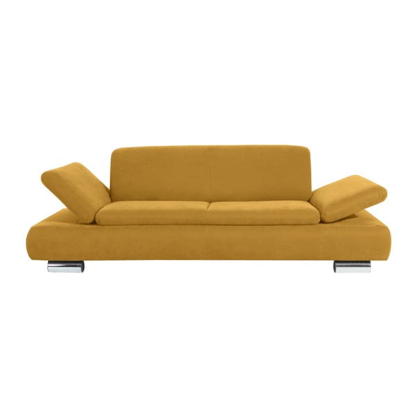 Żółta sofa 3-osobowa z regulowanymi podłokietnikami Max Winzer Terrence Anderson